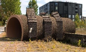 Play-tunnel by roadside in Aarburg, Solothurn, Switzerland, townscape, landscape, zofingen, europe, switzerland, solothurn, aargau, aarburg
