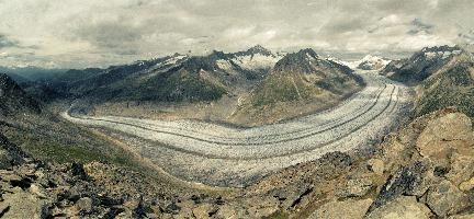 Aletschgletscher,  longest remaining alpine glacier