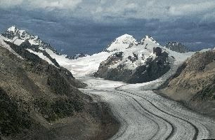 Aletschgletscher,  longest remaining alpine glacier