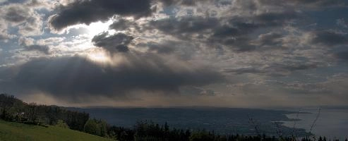 Sunburst over Bodensee, alps, viewpoint, fünfländerblick, weather, rorschach, lake, sky, alpine, beams, swiss, water, view, sun, switzerland, cloud, light, mountains, daylight, scenery, sunshine, thurgau, evening. stormy, rays, rorschacherberg, panorama, constance, sunburst, sunset, outdoors, spring