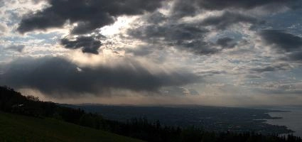 Sunburst over Bodensee, alps, viewpoint, fünfländerblick, weather, rorschach, lake, sky, alpine, beams, swiss, water, view, sun, switzerland, cloud, light, mountains, daylight, scenery, sunshine, thurgau, evening. stormy, rays, rorschacherberg, panorama, constance, sunburst, sunset, outdoors, spring