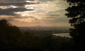 View from Rorschacherberg, alps, sky, bodensee, lake, light, alpine, swiss, cloud, switzerland, dark, mountains, colours, water, view, sun, sunset, constance, evening, sundown, scenery, panorama