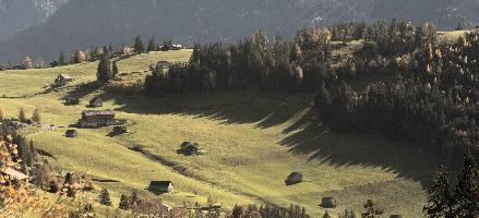 Autumn Sun on meadows above Amden, Switzerland, null