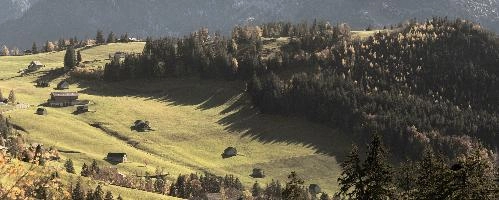Autumn Sun on meadows above Amden, Switzerland, null