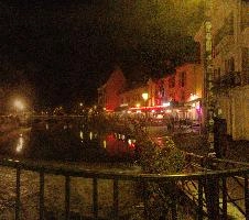 The Thiou at night in Annecy, France, Annecy