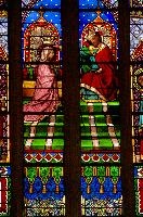 Stained-glass window in Annecy church, Savoie, Annecy
