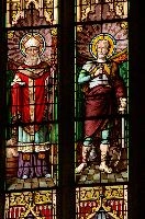 Stained-glass window in Annecy church, Savoie, Annecy