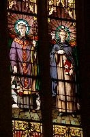 Stained-glass window in Annecy church, Savoie, Annecy