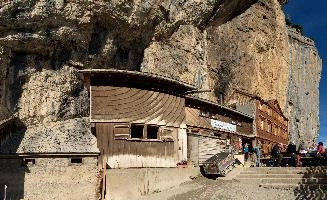 Berggasthaus Aescher, wirthshaus, hotel, beiz, äscher, wooden, switzerland, mountain, alps, building, appenzell, rock, aescher, beautiful, guest, scenery, cliff, stone, bergasthaus, wirtshaus, timber, house, sheer, face