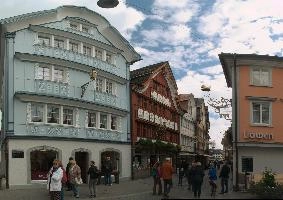 Appenzell, shop, quaint, stadt, half-timbered, urban, hotel, town, building, appenzell, hostory, restaurant, switzerland, daylight, tourism, historic, painted, street, rural, swiss, autumn, outdoors