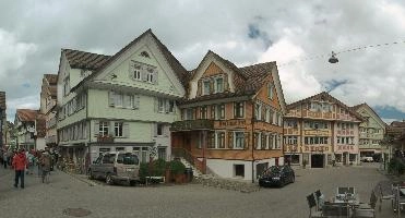 Appenzell, shop, quaint, stadt, half-timbered, urban, hotel, town, building, appenzell, hostory, restaurant, switzerland, daylight, tourism, historic, painted, street, rural, swiss, autumn, outdoors