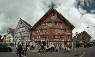 Appenzell, street, rural, switzerland, quaint, outdoors, painted, town, urban, appenzell, autumn, stadt, hostory, daylight, swiss, building, tourism, historic