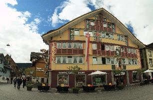 Appenzell, town, building, painted, hotel, hostory, restaurant, street, switzerland, appenzell, historic, half-timbered, swiss, outdoors, tourism, quaint, stadt, urban, rural, daylight, autumn