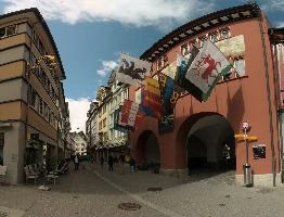 Appenzell, rathaus, switzerland, flags, town, appenzell, arches