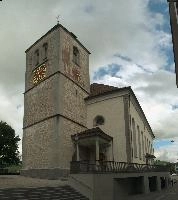Appenzell, munster, late, st. mauritius, town, summer, square, church, christian, appenzell, building, tower, catholic, facade, exterior, gothic, parish, cloudy, sky, scenic, switzerland
