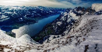   Elliott Bignell, swiss, walen, walensee, alpine, frozen, mountains, switzerland, winter, europe, rock, alps, view, reflection, horizon, scenery, lake, toggenburg, ice, snow, blue, clouds