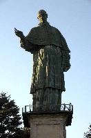 Colossus of Saint Charles Borromeo, a monumental statue at Arona in Piemonte, bronze, carol, colossus, charles, outdoors, figure, sunlight, religious, maggiore, catholic, lake, tourist attraction, piemonte, icon, arona, sculpture, italy, saint, europe, statue, borromeo