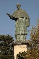 Colossus of Saint Charles Borromeo, a monumental statue at Arona in Piemonte, bronze, carol, colossus, charles, outdoors, figure, sunlight, religious, maggiore, catholic, lake, tourist attraction, piemonte, icon, arona, sculpture, italy, saint, europe, statue, borromeo