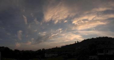 Evening sky seen over Arona in Piemonte, blue, cirrus, sunset, evening, cloud, sky, arona, piemonte, italy, weather, europe, contrails