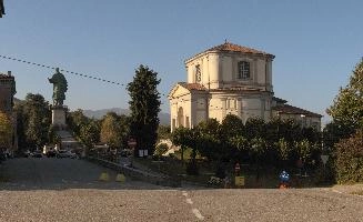 Church of Saint Mark in Arona, Piemonte, showing the Colossus, building, basilica, church, mark, sain, colossus, christianity, arona, catholic, piemonte, religion, italy, yellow, europe, stone