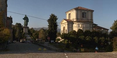 Church of Saint Mark in Arona, Piemonte, showing the Colossus, building, basilica, church, mark, sain, colossus, christianity, arona, catholic, piemonte, religion, italy, yellow, europe, stone