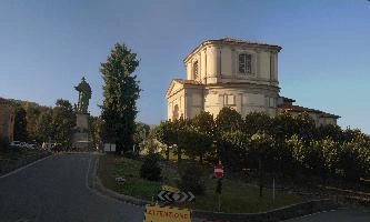 Church and Colossus of Saint Mark in Arona, Piemonte, building, basilica, church, mark, sain, colossus, christianity, arona, catholic, piemonte, religion, italy, yellow, europe, stone