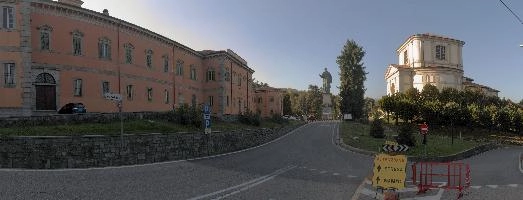 Church of Saint Mark in Arona, Piemonte, showing the Catholic seminary, building, basilica, church, mark, sain, seminary, colossus, christianity, arona, catholic, piemonte, religion, italy, yellow, europe, stone