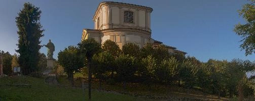 Church and Colossus of Saint Mark in Arona, Piemonte, building, basilica, church, mark, sain, colossus, christianity, arona, catholic, piemonte, religion, italy, yellow, europe, stone