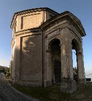 Cappella Sacro Monte di Arona, building, religion, catholic, christian, church, octagonal, chapel, arches, arona, portico, piemonte, stone, italy, exterior, europe, facade