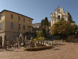 Church in the town of Arona, Piemonte, blue sky, sunlight, maggiore, lago, square, baroque, town, catholic, arona, paving, piemonte, church, italy, summer, europe, outdoors