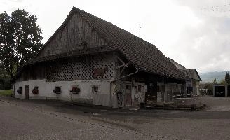 Farm building in the Swiss town of Baar, caves, traditional, building, exterior, outdoors, rustic, summer, old, höllgrotten, farm, baar, barn, switzerland, walls, europe, rural
