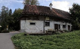 Farm building in the Swiss town of Baar, caves, traditional, building, exterior, outdoors, rustic, summer, old, höllgrotten, farm, baar, barn, switzerland, walls, europe, rural