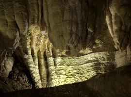Calcite formations in Höllgrotten Cave, Baar in Switzerland, european, höllgrotten, drop, baar, calcite, tiers, material, flow, stone, yellow, formation, cream, rock, nature, cave, geology, speleology, color, underground, subterranean, switzerland, alps, stalactite