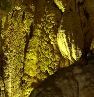 Calcite formations in Höllgrotten Cave, Baar in Switzerland, european, höllgrotten, drop, baar, calcite, tiers, material, flow, stone, yellow, formation, cream, rock, nature, cave, geology, speleology, color, underground, subterranean, switzerland, alps, stalactite