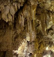Calcite formations in Höllgrotten Cave, Baar in Switzerland, european, höllgrotten, drop, baar, calcite, tiers, material, flow, stone, yellow, formation, cream, rock, nature, cave, geology, speleology, color, underground, subterranean, switzerland, alps, stalactite