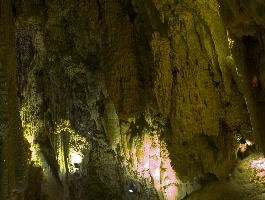 Calcite formations in Höllgrotten Cave, Baar in Switzerland, european, höllgrotten, drop, baar, calcite, tiers, material, flow, stone, yellow, formation, cream, rock, nature, cave, geology, speleology, color, underground, subterranean, switzerland, alps, stalactite