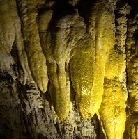 Calcite formations in Höllgrotten Cave, Baar in Switzerland, european, höllgrotten, drop, baar, calcite, tiers, material, flow, stone, yellow, formation, cream, rock, nature, cave, geology, speleology, color, underground, subterranean, switzerland, alps, stalactite