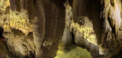 Calcite formations in Höllgrotten Cave, Baar in Switzerland, european, höllgrotten, drop, baar, calcite, tiers, material, flow, stone, yellow, formation, cream, rock, nature, cave, geology, speleology, color, underground, subterranean, switzerland, alps, stalactite