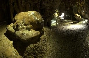 Domed turtle calcite formation in the Höllgrotten caves of Baar, Switzerland, limestone, geology, rock, formation, calcite, dome, höllgrotten, tortoise, cave, turtle, zürich, speleology, baar, subterranean, switzerland, underground, europe, stone