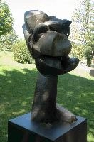 Abstract metal sculpture at Bad Ragartz, Switzerland, null