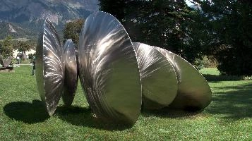 Artwork on display in Bad Ragaz during the 2018 Bad Ragartz festival, graubünden, town, modern, grisons, celebration, sculpture, ragaz, festival, arts, bad, outdoor, artwork, mountains, public, open-air, alpine, collection, on display, alps, display, tourism, outdoors, street, daylight, swiss, art, sunlight, switzerland, ragartz, rural