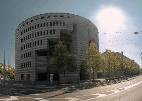 BIS building in Basel, building, europe, switzerland, two-tone, settlements, aeschenplatz, ubs, city, basel, international, round, street, bank, modern, exterior, architecture, urban, swiss, biz, bis, cylindrical, facade
