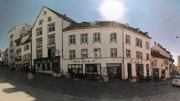 Atlantis, famous rock venue in Basel, bar, street, europe, switzerland, exterior, swiss, atlantis, sun, basel, nightspot, café, sunshine, music, famous, city, urban, blue sky, summer, frontage, terrace