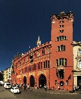 Rathaus, Basel, rathaus, europe, switzerland, red, beautiful, hall, stadt, city, basel, basel-stadt, town, historic, parliament, government, urban, swiss, tower, striking, ornate