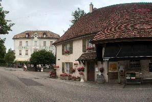 Basler Land, basel, street, overcast, building, farmyard, hofsteten-flüh, europe, exterior, switzerland, house, solothurn, village, terracotta, cloudy, autumn, farm, flowers