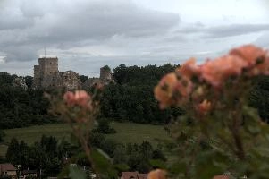 Landskron ruins near Basel, Switzerland, scenery, view, history, roses, military, stone, tower, ruin, battlements, castle, remains, mariastein, exterior, metzerlen, mediaeval, basel, distant, switzerland, rural