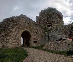 Landskron ruins near Basel, Switzerland, rural, scenery, view, history, stone, military, ruin, tower, castle, battlements, mariastein, remains, metzerlen, exterior, basel, mediaeval, switzerland, distant