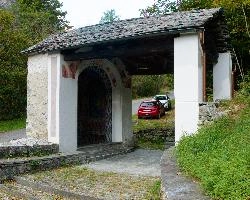 Open chapel in the Bavona valley, Swiss Canton of Ticino, null