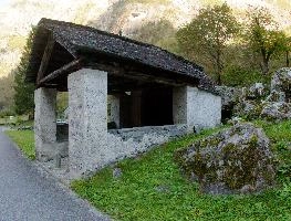 Open stall in the Bavona valley, Swiss Canton of Ticino, null