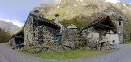 Rustici near Sabbione in the Bavona valley, Swiss Canton of Ticino, null